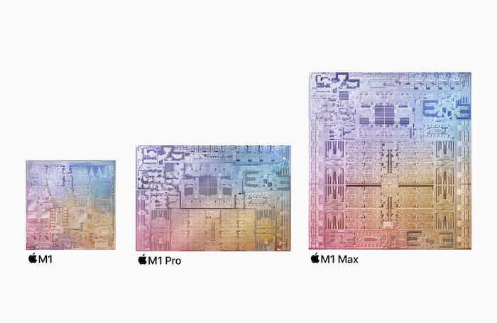 Three SoCs, two generations, all 5-nm node size. 