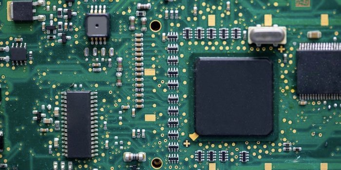 Close up of a computer chip