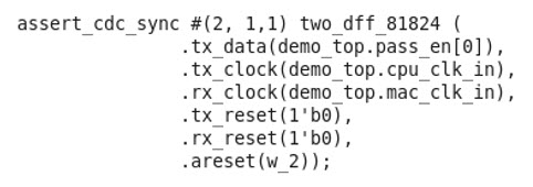 CDC protocol assertion instantiation