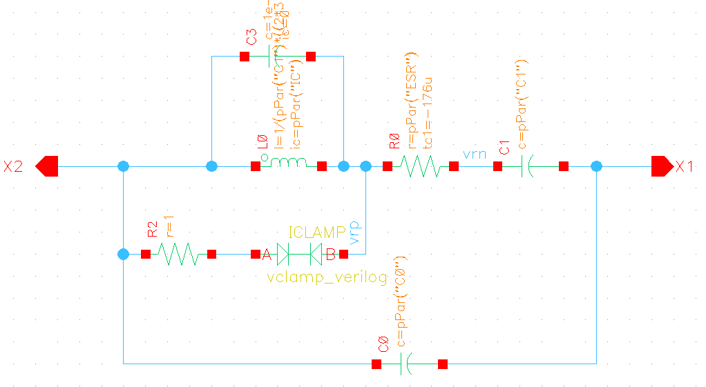 Schematic for XTAL model setup