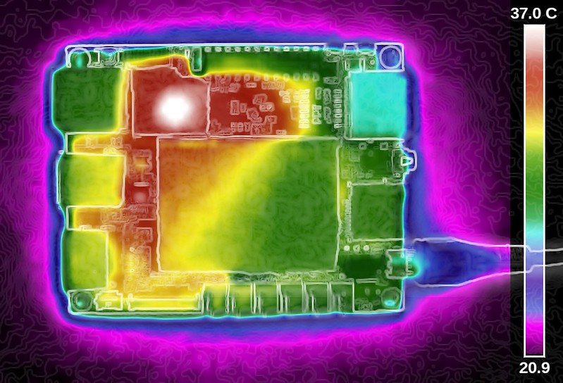 Themal image of LattePanda single-board computer by Gareth Halfacree
