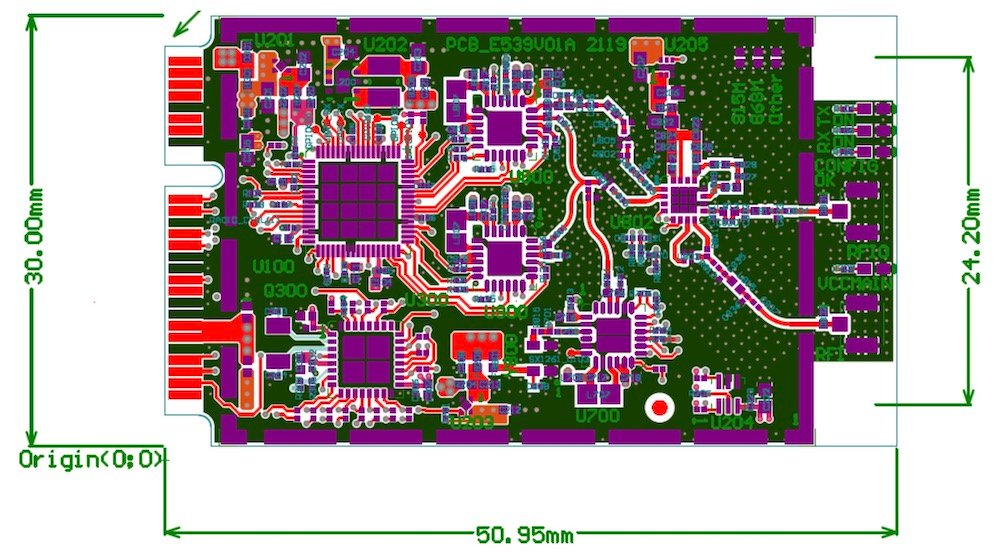 PCB layout of the Semtech Corecell reference design