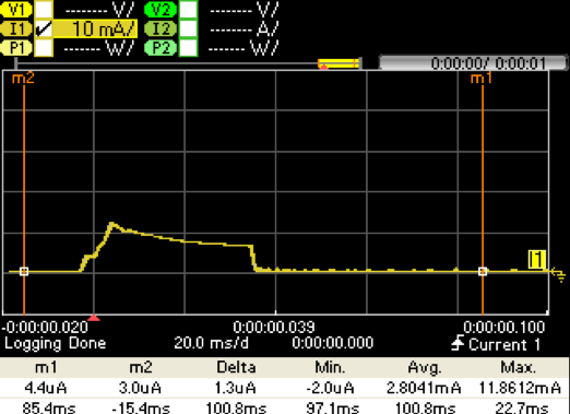 Figure 15. Boost Bootstrap Configuration Capture @ VPS= 3.0 V. IBATT (Yellow)