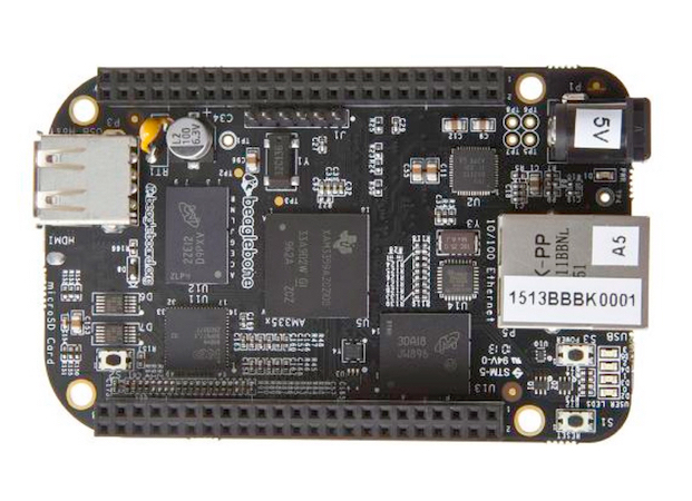 BeagleBone Black single-board computer.