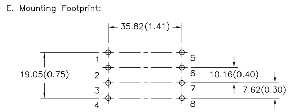 3FD-5XX Transformer Footprint 3FD-5XX Transformer Footprint