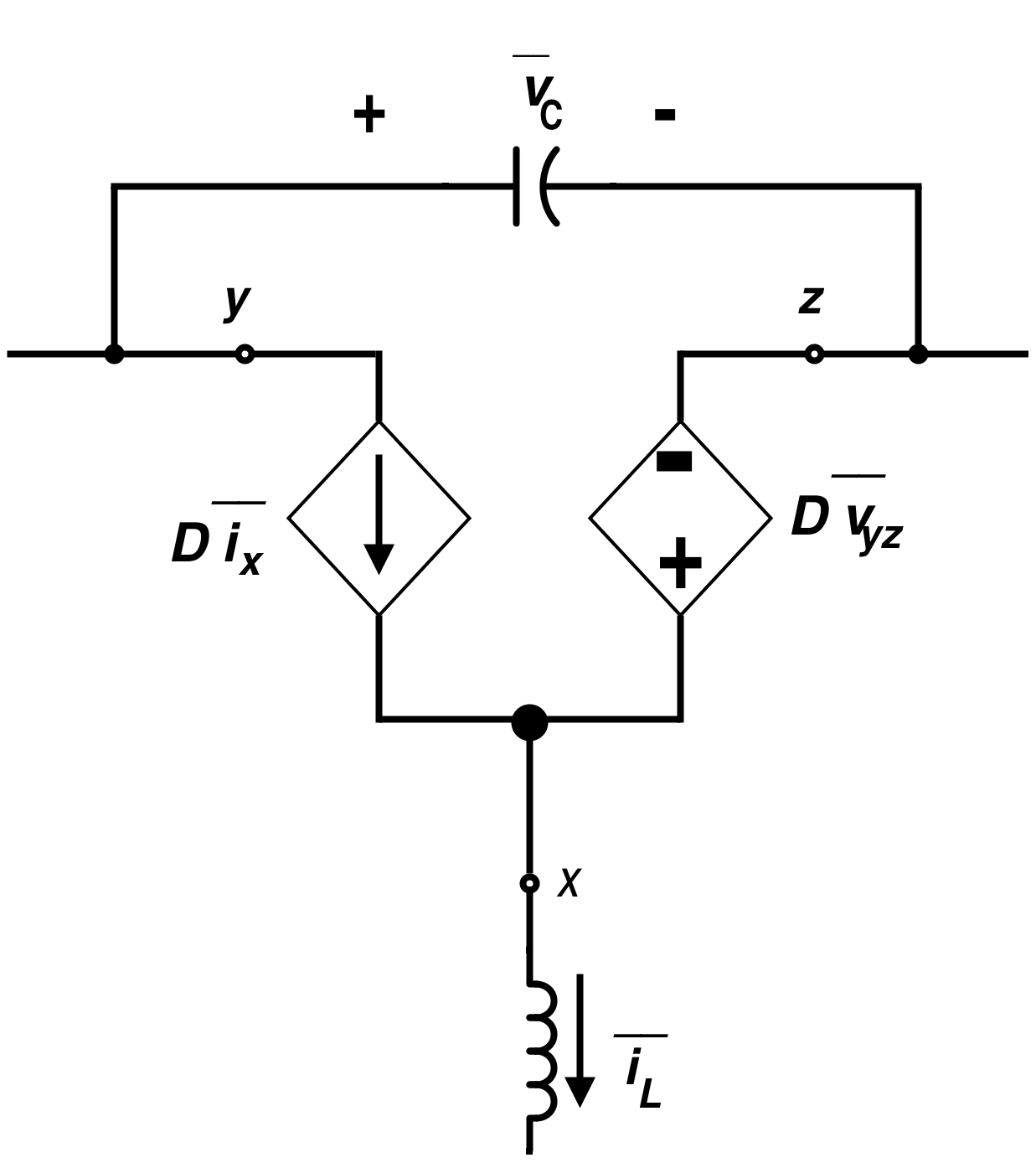 Average Circuit for a Standard Switch Under Continuous Conduction Mode