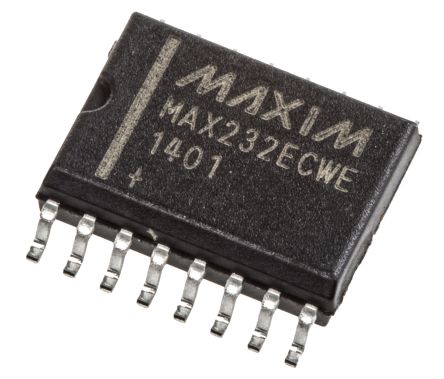 MAX232ECWE+,Drivers, Receivers, and Transceivers,