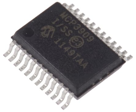 MCP3909-I/SS,Analog Front-End (AFE),IC POWER METERING-1 PHASE 24SSOP