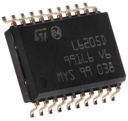 L6205D,Motion Motor Controllers,IC MTR DRVR BIPOLAR 8-52V 20SOIC