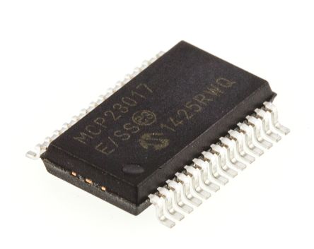 MCP23017-E/SS,I/O Expanders,IC I/O EXPANDER I2C 16B 28SSOP