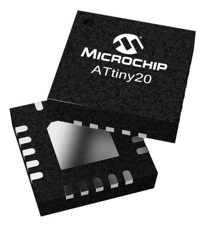 ATTINY20-MMH,Microcontrollers,IC MCU 8BIT 2KB FLASH 20VQFN