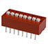 206-8,DIP,8 Position DIP Switch Standard Raised Slide SPST DIP-16