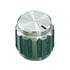 45KN031-R,Metal/Aluminum,Knob 1/4" Shaft Round Aluminum with Set Screw 0.61"x 0.65"