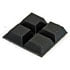 BS-19-100,Rubber Feet,100-Pack Self-Stick Square Rubber Bumper Pads 0.81" Wide x 0.3" High