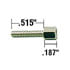 14-556-L18-R,D-Sub Hardware,Jack Screw 0.187" Hex 4-40 x 0.515"L (1 pc.) For D-Sub Connectors