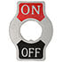 LP-ON/OFF,Accessories,Grey Switch Plate Legend Black OFF Red ON