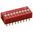 206-9,DIP,DIP Switch 9 Position Standard Raised Slide SPST 18-Pin