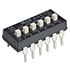 ADE06,DIP,DIP Switch 6 Position SPST Raised Slide Standard 100mA 24VDC DIP-12