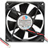 RDH8025B2,3.15" (80mm),24VDC 80 x 80 x 25 Ball Bearing Fan 41CFM 12" Leads