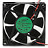 AD0812HX257003,3.15" (80mm),Tubeaxial Fan 80x80x25mm 12VDC Brushless 12" Wires 37 CFM