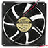 AQ0912MB-A70GL,3.63" (92mm),Tubeaxial Fan 92x92x25mm 12VDC Brushless 12" Wires 44 CFM