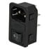 IEC-GS-1-150-SPR,AC Power Receptacles,10A Male AC Receptacle with Switch & Fuse Holder for 1.50mm Panel Thickness