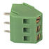 EK500A-03P-R,Screw Terminal Blocks,Terminal Block Header 3 Position 45 Angle Screw 5mm Solder Thru-Hole 20A