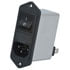 FN282B-6-06,AC Power Receptacles,AC Power Entry Module 6 A @ 110/250 VAC Flanged Module with 5x20 mm Dual Fuse Holder