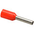 VE1008-A,Ferrule Terminals,1mm² 18AWG Boot Lace Ferrule Wire End Tubular Electric Terminal Red (Bag of 100)