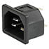 6173.0021,AC Power Receptacles,Power Entry Connector Receptacle Male Blades IEC 320-C22 Panel Mount Snap-In (2mm)