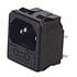 JR-101-1FS-R,AC Power Receptacles,Receptacle Male 10A@250V Fused 0.187" Fast On Terminal