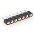 6100-1X7R,Single-in-Line,SIPP Socket Strip 7 Pin Machine Tooled Pins Soldertail