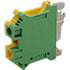 USLKG10N,DIN Rail,Terminal Block Connector 2 Position Ground Earth Green and Yellow 6-24 AWG