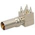 148386-1,RF Connectors,Coaxial Center Pin Gold Press-Fit Right Angle Through Hole