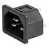 6173.002,AC Power Receptacles,Power Entry Connector Receptacle Male Blades IEC 320-C22 Panel Mount Snap-In (1.5mm)