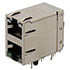 0845-2RIT-E4,Modular Jacks & Plugs,Shielded Dual RJ45 Ethernet Jack with LEDs 1000 Base-T AutoMDIX