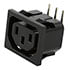 0718-1-PP,AC Power Receptacles,AC Female Receptacle Right Angle PC Terminals 250VAC 10A