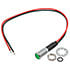 FL1M-8FW-1-12VGRN,Panel Mount Indicators,8mm LED Panel Mount Indicator Green 12 VDC Chrome Bezel 20cm Wires