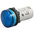 XB7-EV0-MP3,Panel Mount Indicators,Blue LED Pilot Light Indicator 22mm Prominent Lens 0.11" Faston Tabs 230VAC