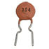 DC.1/25-Y5V,Ceramic, Disc,Ceramic Disc Capacitor 0.1uF 25 VDC -20/+80% 6mm Body Diameter