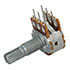 RV16A01F-20-20K-B50K,Potentiometers,50k 1/5W 20% 0.787" Long Slot Knurl Shaft 16mm Linear Taper Potentiometer