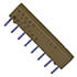 4308R-101-102,Network, SIP,Resistor Network Array Bussed 1K Ohm 2% 200mW per Element 7 Resistor SIP-8