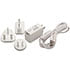 1951773,Wall Transformers,White USB Wall Adapter with Interchangeable AC Clips and microUSB Cable with Switch