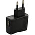 SAP050100EU,Wall Transformers,5V 1A Slim USB Wall Charger Black Euro AC Plug