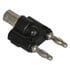 03-701A-R,Test Plugs & Test Jacks,Plug BNC Banana BNC Female to Standard Double Banana Plug Black 2.03" Long x 1.15" Wide