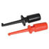 G2P004-R,Test Clips,Test Clip Miniature Short Red-Black 1.64'' Long 1 Pair