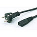 2171H576,3-Conductor,Power Cord Europe 6' 0.75mm2/3 Black Straight 2 Prong Euro Plug