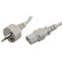 LS-60,3-Conductor,3-Conductor AC Power Cord CEE 7/7 Euro Schuko to IEC-60320-C13 Plug 0.75mm2 H05VV-F Jacket 6 Feet Gray