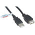 10U2-02106-E-BK,USB Cables,USB A Male To USB A Female 2.0 Cable Black 6 Feet