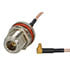 CA100-NFB-MMCX-12,Coaxial Cables,Cable Assembly Coaxial MMCX to N-Type 50 Ohm Female to Male LMR100 12"